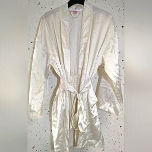 Vintage Victoria's Secret satin short robe pockets one size | 2506012